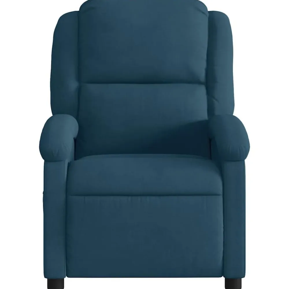 vidaXL Sillón reclinable eléctrico terciopelo Azul Clearance