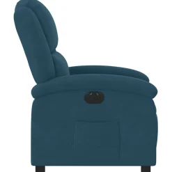 vidaXL Sillón reclinable eléctrico terciopelo Azul Clearance