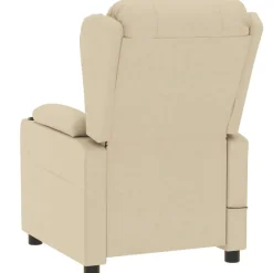vidaXL Sillón reclinable eléctrico de tela Crema Online