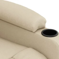 vidaXL Sillón reclinable eléctrico de tela Crema Online