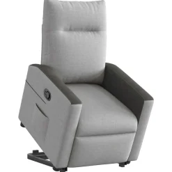vidaXL Sillón reclinable elevable de tela Gris nube Hot