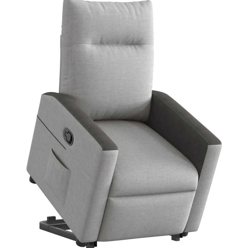vidaXL Sillón reclinable elevable de tela Gris nube Hot