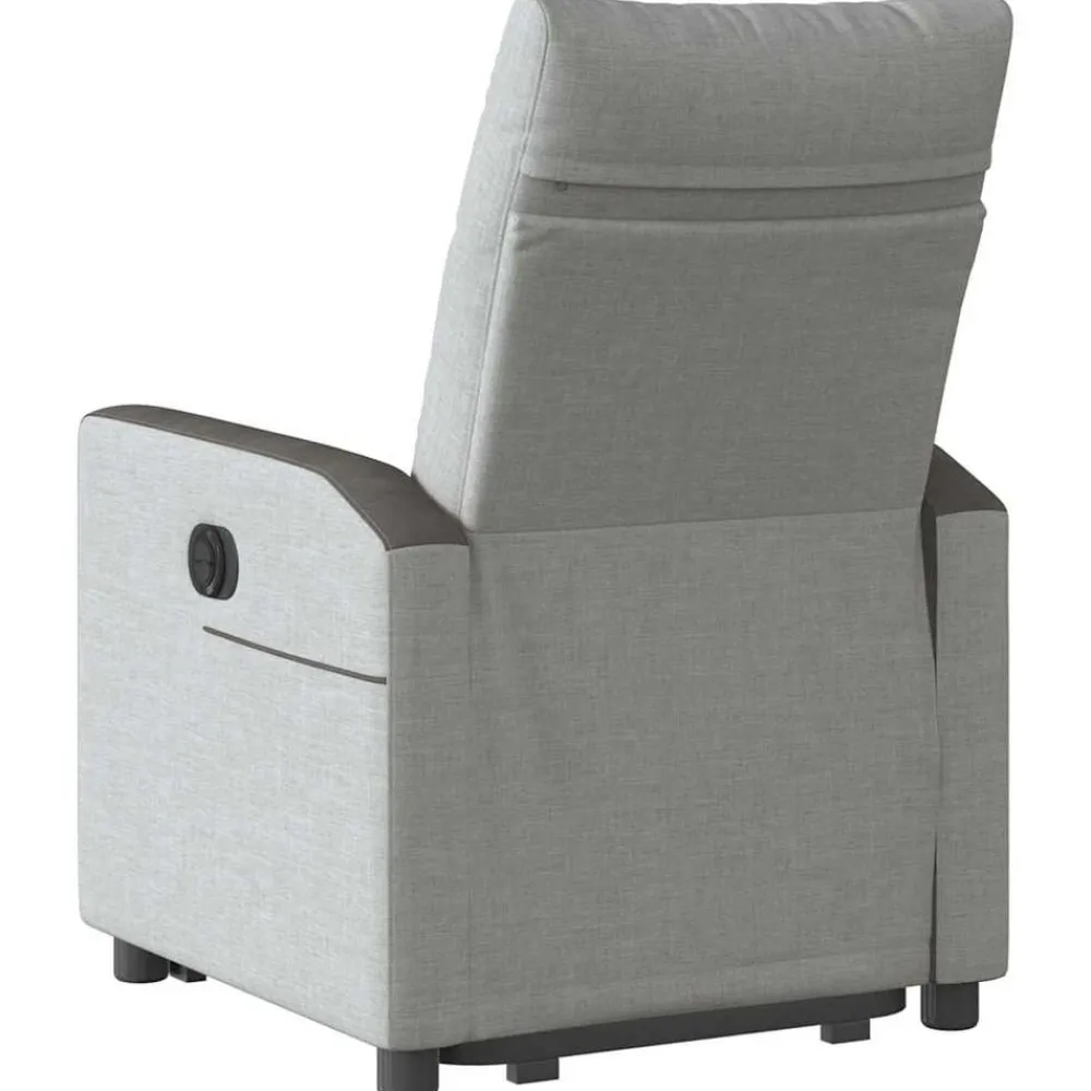 vidaXL Sillón reclinable elevable de tela Gris nube Hot