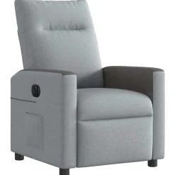 vidaXL Sillas-Sillón reclinable eléctrico tela