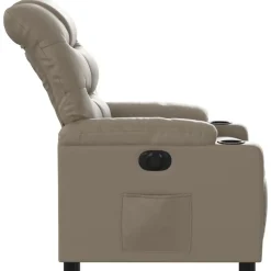 vidaXL Sillón reclinable eléctrico de cuero sintético color Capuchino Outlet
