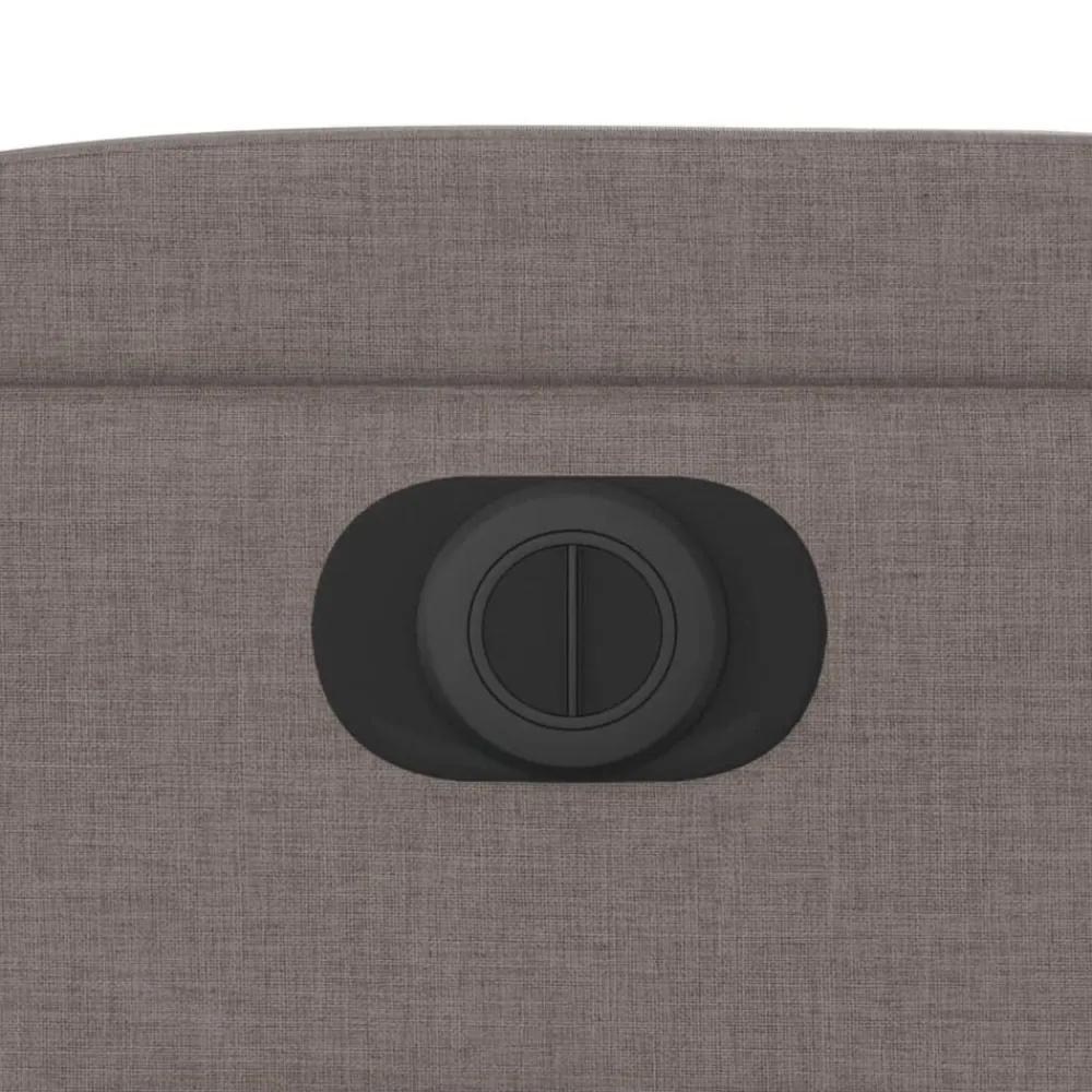vidaXL Sillón reclinable eléctrico tela gris Taupé Clearance