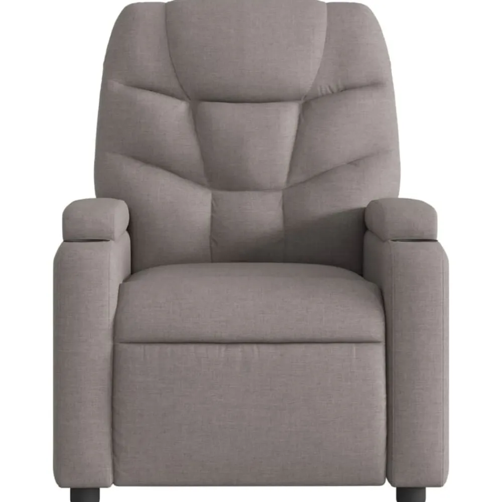 vidaXL Sillón reclinable eléctrico tela gris Taupé Clearance