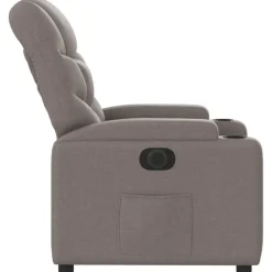 vidaXL Sillón reclinable eléctrico tela gris Taupé Clearance