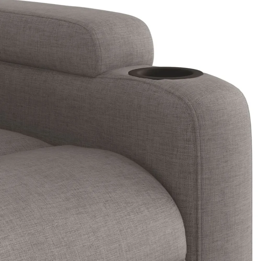 vidaXL Sillón reclinable eléctrico tela gris Taupé Clearance