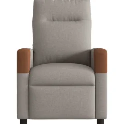 vidaXL Sillas-Sillón reclinable eléctrico tela gris