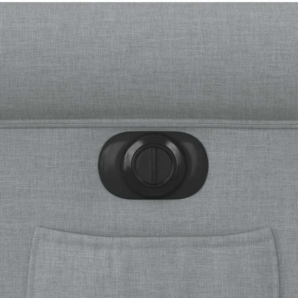 vidaXL Sillón reclinable eléctrico tela Gris claro New