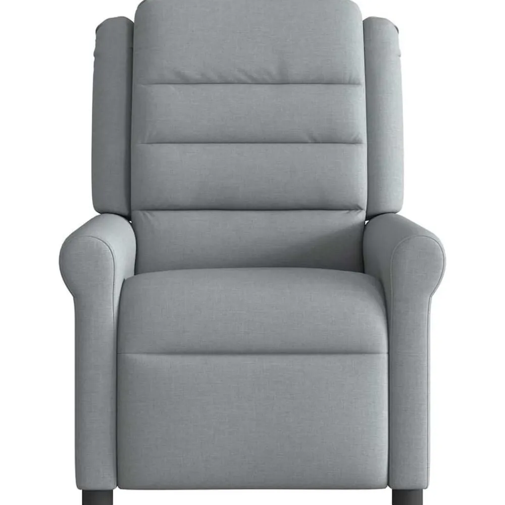 vidaXL Sillón reclinable eléctrico tela Gris claro New