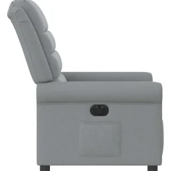 vidaXL Sillón reclinable eléctrico tela Gris claro New