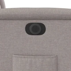 vidaXL Sillas-Sillón reclinable eléctrico tela gris