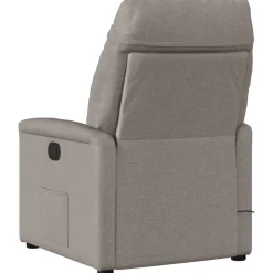 vidaXL Sillas-Sillón reclinable eléctrico tela gris
