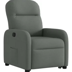vidaXL Sillón reclinable elevable de tela Gris oscuro Sale