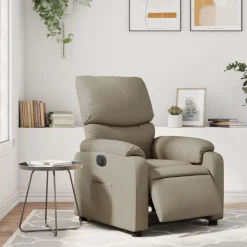 vidaXL Sillón reclinable eléctrico de cuero sintético color Capuchino Outlet
