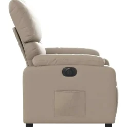 vidaXL Sillón reclinable eléctrico de cuero sintético color Capuchino Outlet