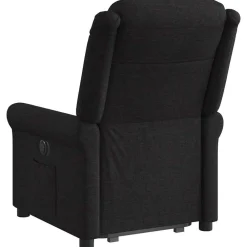 vidaXL Sillón reclinable elevable tela Negro Clearance