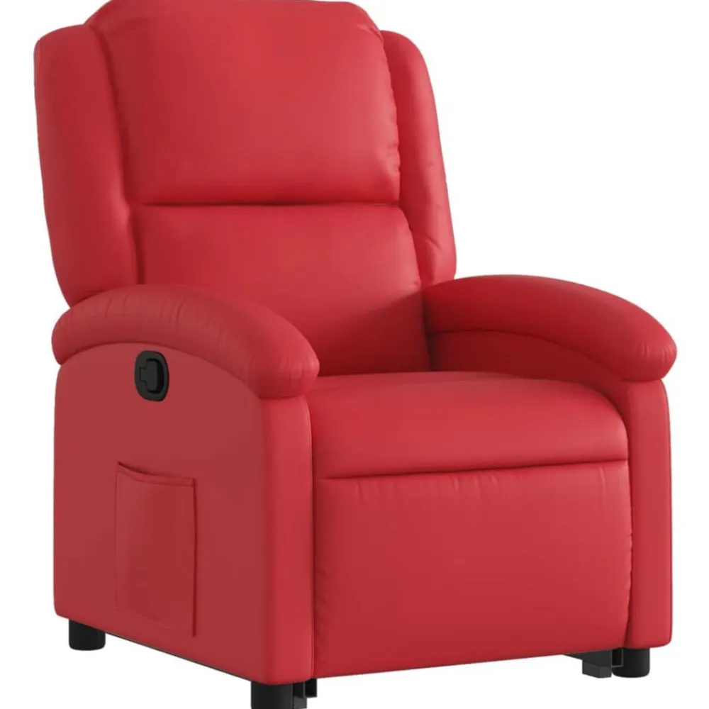 vidaXL Sillón reclinable elevable cuero artificial Rojo Online