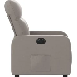 vidaXL Sillas-Sillón reclinable eléctrico tela gris