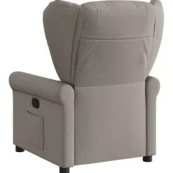 vidaXL Sillas-Sillón reclinable eléctrico tela gris
