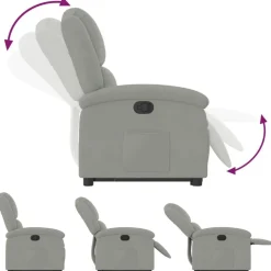 vidaXL Sillas-Sillón reclinable elevable terciopelo