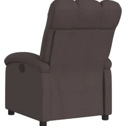 vidaXL Sillón reclinable eléctrico tela marrón oscuro Marrón oscuro Best
