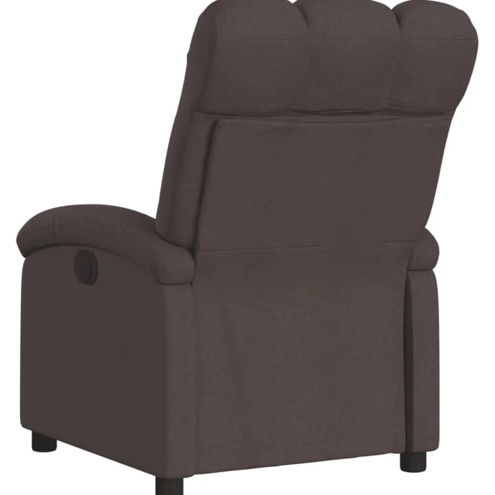 vidaXL Sillón reclinable eléctrico tela marrón oscuro Marrón oscuro Best