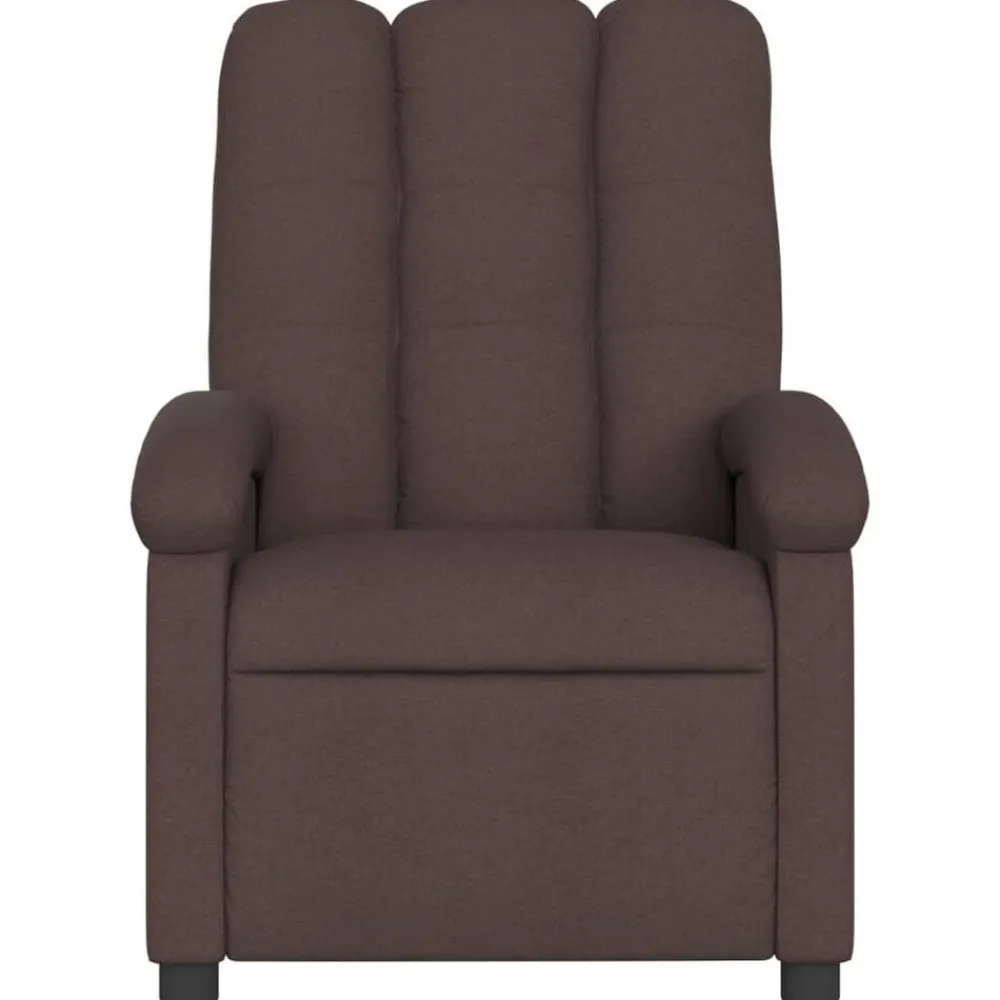 vidaXL Sillón reclinable eléctrico tela marrón oscuro Marrón oscuro Best