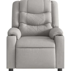 vidaXL Sillón reclinable eléctrico de tela Gris nube Best