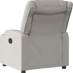 vidaXL Sillón reclinable eléctrico de tela Gris nube Best