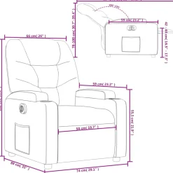 vidaXL Sillón reclinable eléctrico de tela Negro Online
