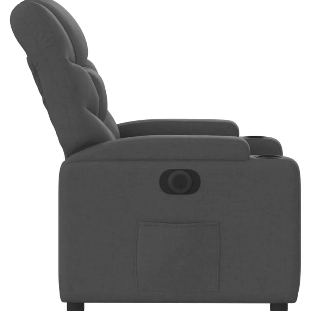 vidaXL Sillón reclinable eléctrico de tela Negro Online