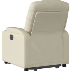 vidaXL Sillas-Sillón reclinable elevable eléctrico de cuero sintético