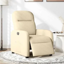 vidaXL Sillón reclinable eléctrico de tela Crema Sale
