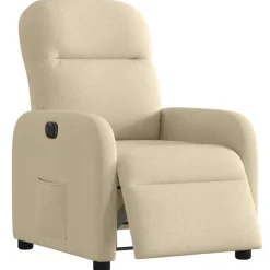 vidaXL Sillón reclinable eléctrico de tela Crema Sale