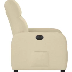 vidaXL Sillón reclinable eléctrico de tela Crema Sale