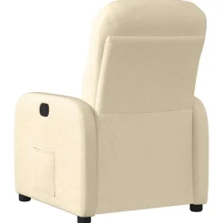 vidaXL Sillón reclinable eléctrico de tela Crema Sale
