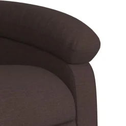 vidaXL Sillas-Sillón reclinable eléctrico tela marrón oscuro