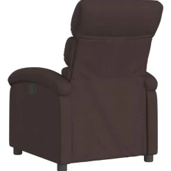 vidaXL Sillas-Sillón reclinable eléctrico tela marrón oscuro