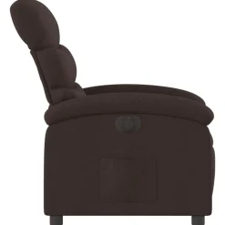 vidaXL Sillas-Sillón reclinable eléctrico tela marrón oscuro