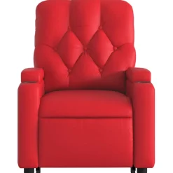vidaXL Sillas-Sillón reclinable elevable cuero artificial