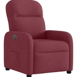 vidaXL Sillón reclinable eléctrico tela rojo tinto Rojo vino tinto New