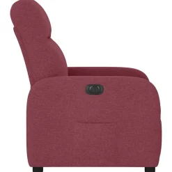 vidaXL Sillón reclinable eléctrico tela rojo tinto Rojo vino tinto New
