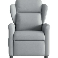 vidaXL Sillón reclinable eléctrico tela Gris claro Discount