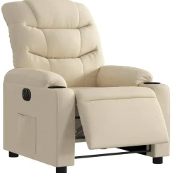 vidaXL Sillas-Sillón reclinable eléctrico de tela