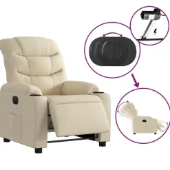 vidaXL Sillas-Sillón reclinable eléctrico de tela