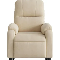 vidaXL Sillas-Sillón reclinable elevable tela de microfibra color
