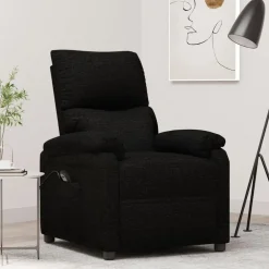 vidaXL Sillón reclinable eléctrico de tela Negro Outlet